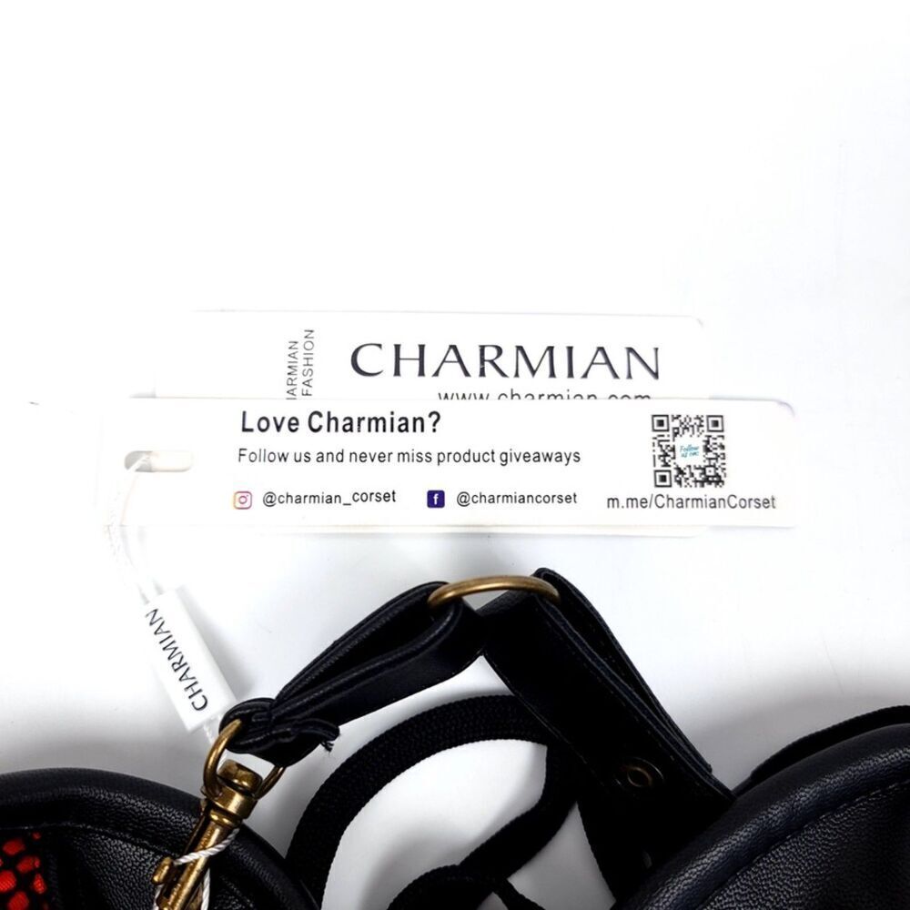 NWT Charmian Goth Steel Boned Steampunk Bustiers Corset Jacket Belt Medium Skull - Picture 10 of 10